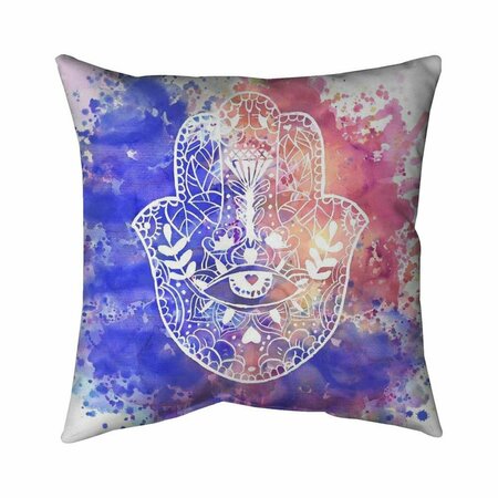 BEGIN HOME DECOR 20 x 20 in. Hamsa Hand-Double Sided Print Indoor Pillow 5541-2020-RE7